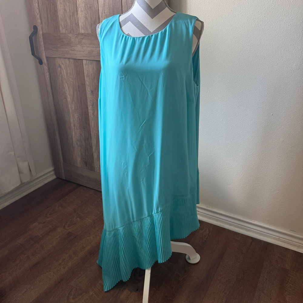 2XL Plus size Asymmetrical Pleated Hem dress vintage style 80’s flapper 20’s